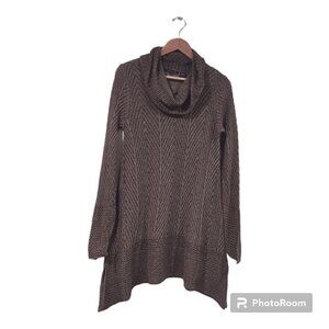 Jeanne Pierre Brown Sweater Dress/Tunic Size Medium
